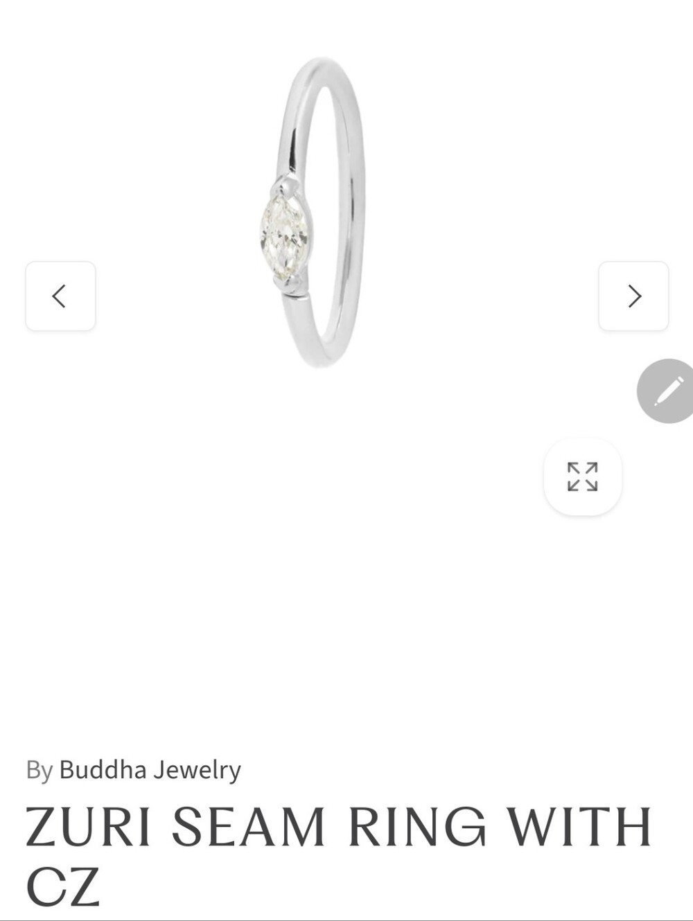 Zuri Seam Ring CZ 18g - 14K White Gold Hoop With Swarvoski CZ